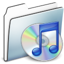 iTunes Folder Graphite Smooth Icon 128x128 png